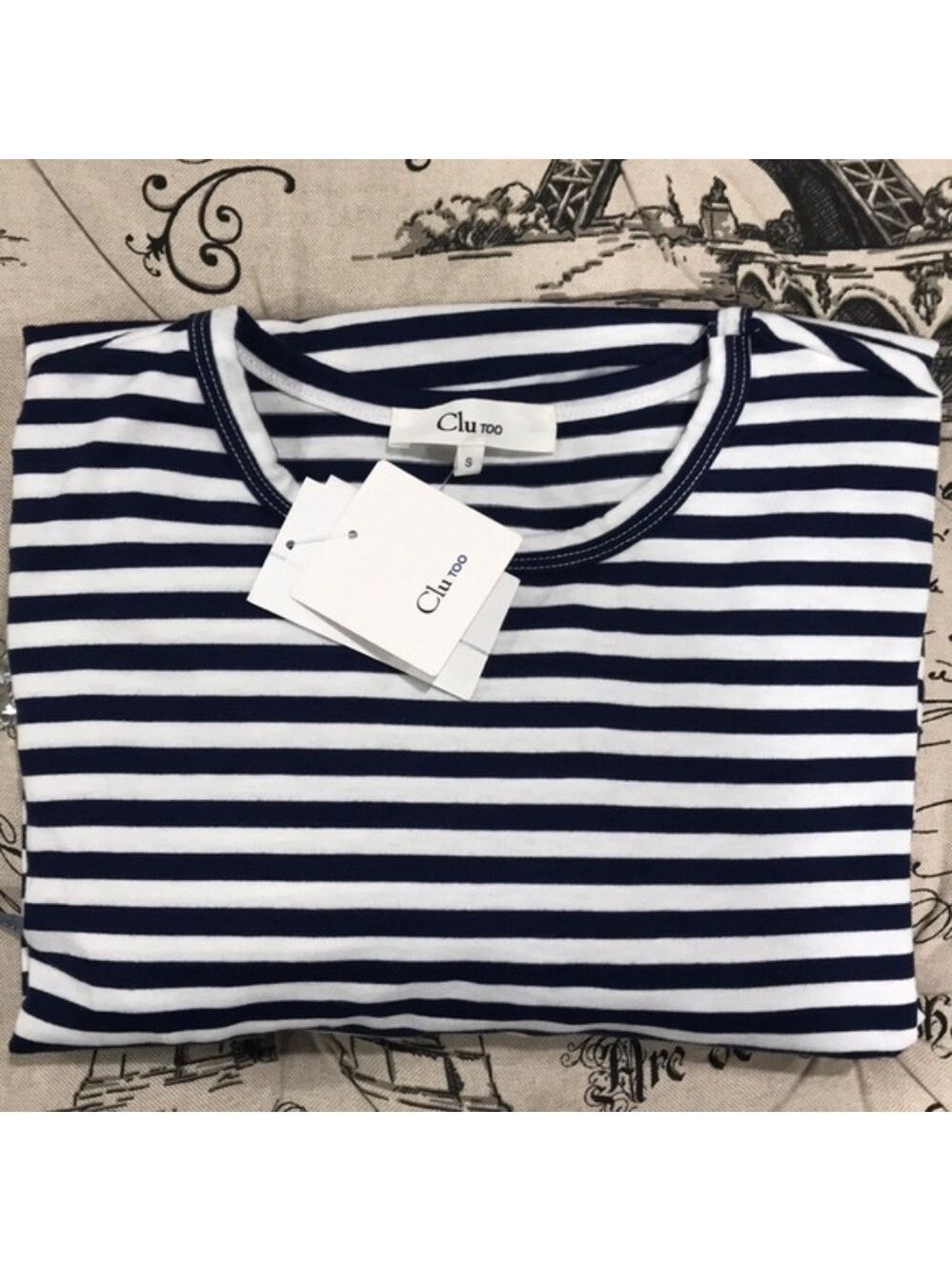 Clu Ruffle Sleeve Stripe Tee - Picture 7 of 8